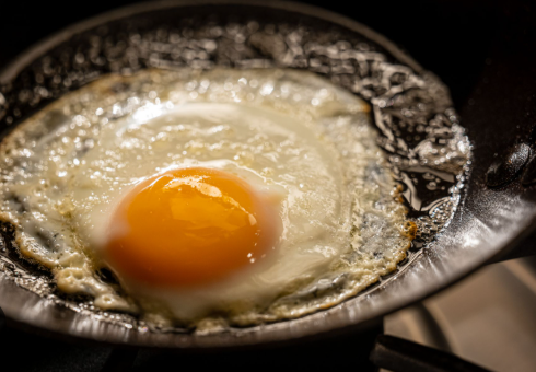 eggs in skillet