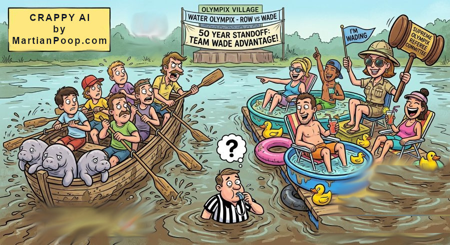 Illustration people in boats